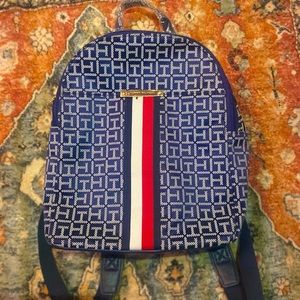 A mini Tommy Hilfiger blue back pack.